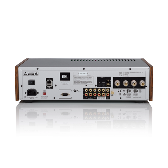 JBL SA750 - Teak - Streaming Integrated Stereo Amplifier - Detailshot 3